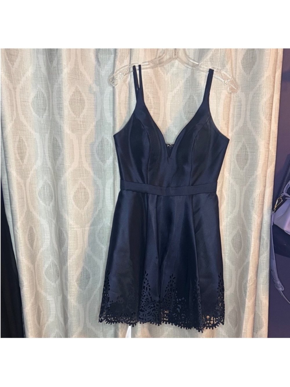 Sherri Hill Semi-Formal Dress Navy Size 8